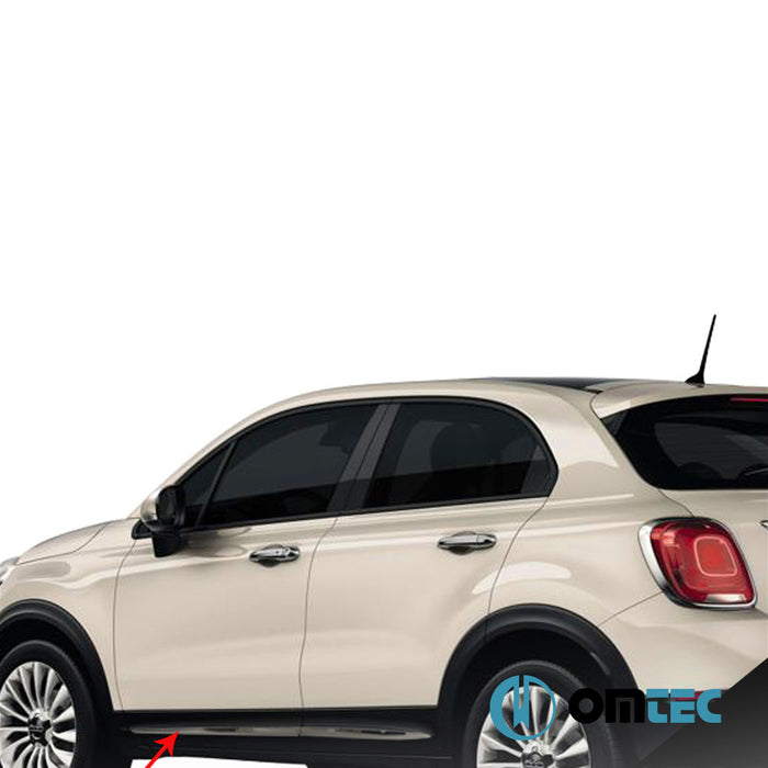 Porte latérale - Baguettes chromées en inox - 4 pièces (Noir) - Fiat 500X - SUV 334 - (2015 - )