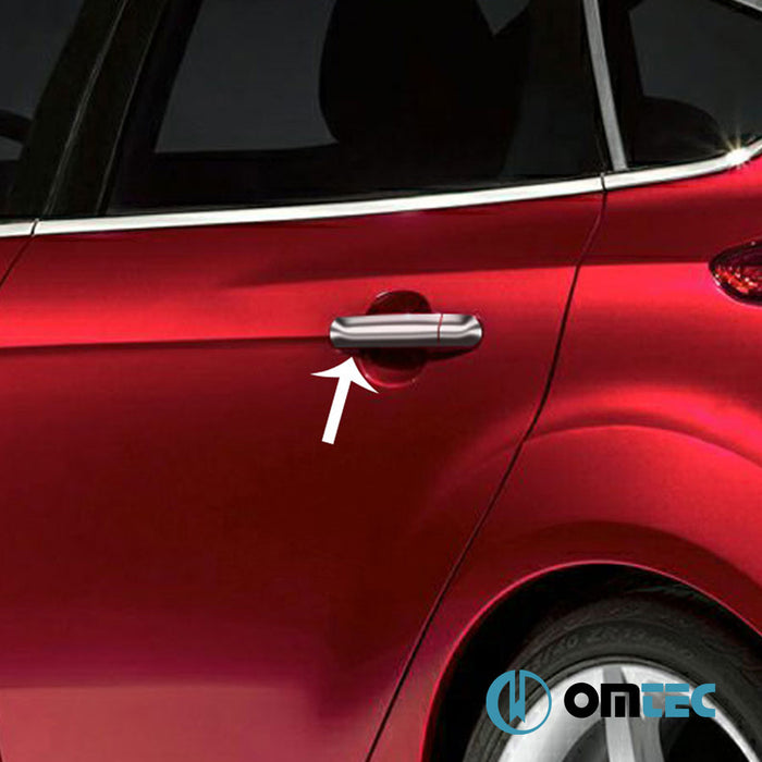 Door Handle Cover 2 Door 4 Pcs. (H1S1) S.Steel (Gloss) - Ford Focus - HB 3D II - (2005 - 2011)