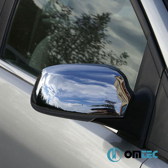 Mirror Cover 2 Pcs. ABS Chrome (without Indicator) - Ford Focus - HB 5D II PRE-FL - (2005 - 2008)