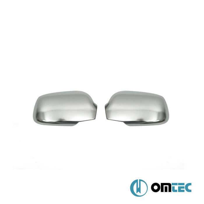 Mirror Cover 2 Pcs. ABS Satin Chrome - Ford Focus - HB 5D II PRE-FL - (2005 - 2008)