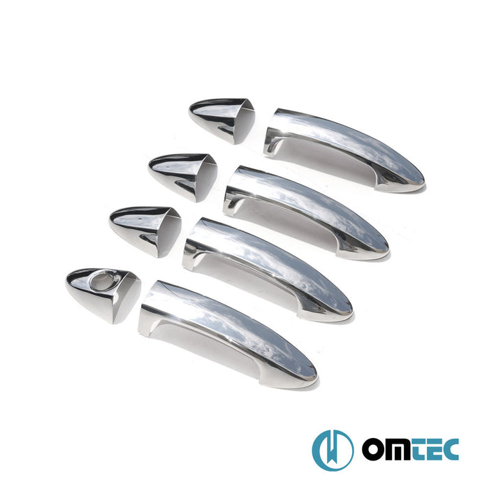 Door Handle Cover 4 Door 8 Pcs. (H1) S.Steel (Gloss) - Ford Tourneo Courier - MVN I - (2014 - )