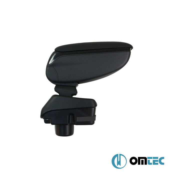 Armrest Box V2 (Leatherette+Sliding+ABS Adapter) Black - Ford Fiesta - HB 3D VI - (2009 - 2017)