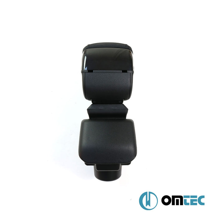 Armrest Box V2 (Leatherette+Sliding+ABS Adapter) Black - Ford Fiesta - HB 3D VI - (2009 - 2017)