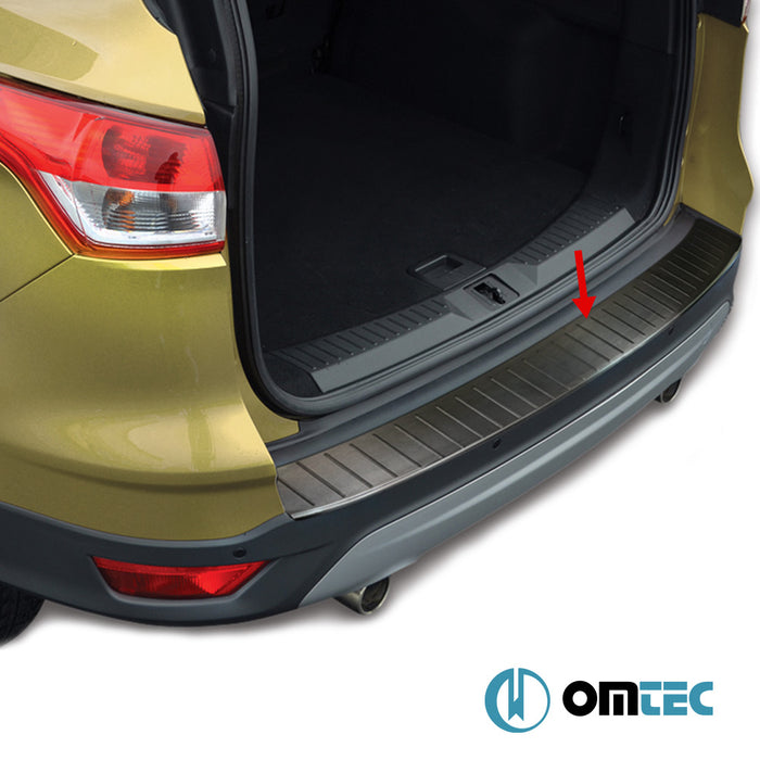 Rear Bumper Sill Cover S.Steel (Black-Brushed) - Ford Kuga - SUV C520 - (2013 - 2020)