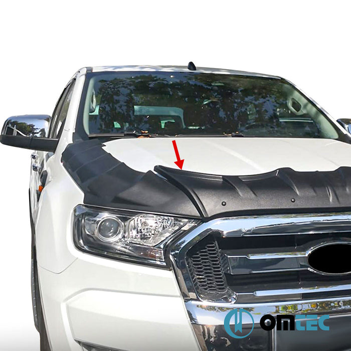 Dragon Pack Bonnet Deflector (Black) ABS 3 Pcs. - Ford Ranger - PK T6 FL/FL II - (2015 - 2022)