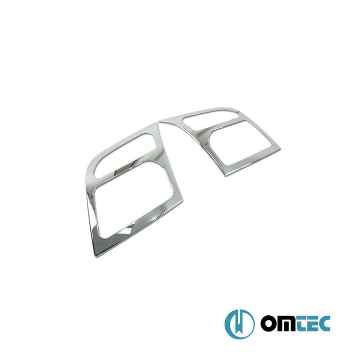 Phares avant - Contours chromés en ABS - 2 pièces - Ford Tourneo Connect - MVN P65 - (2002 - 2014)