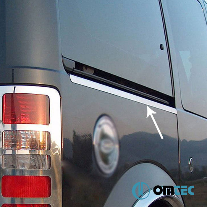 Sliding Door Streamer 2 Pcs. S.Steel (Gloss) (L2) - Ford Transit Connect - MVN P65 - (2002 - 2014)