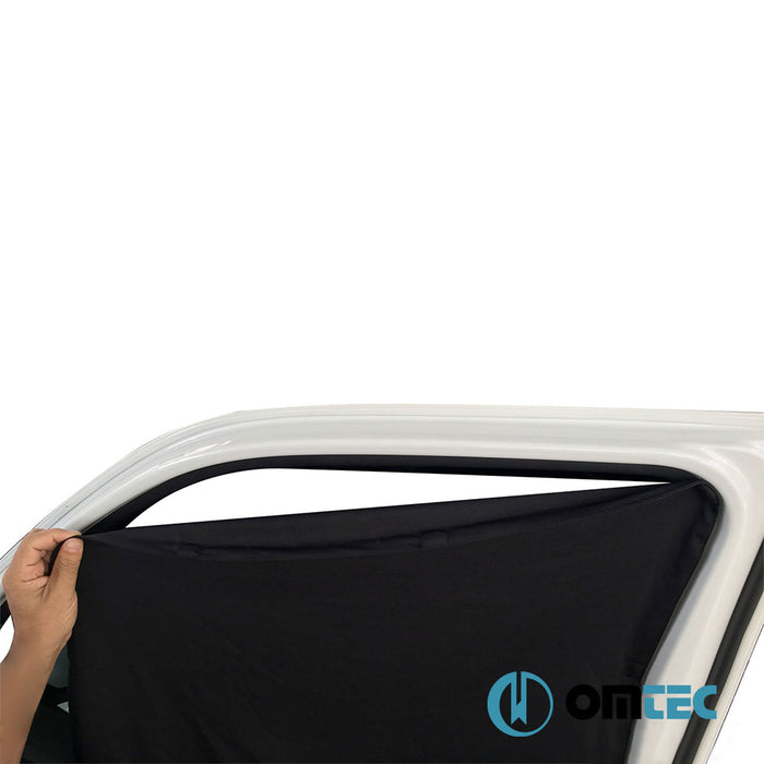 Camper Van Curtains w/Magnet (Black-Black) 3 Pcs. - Ford Tourneo Connect - MVN P65 - (2002 - 2014)