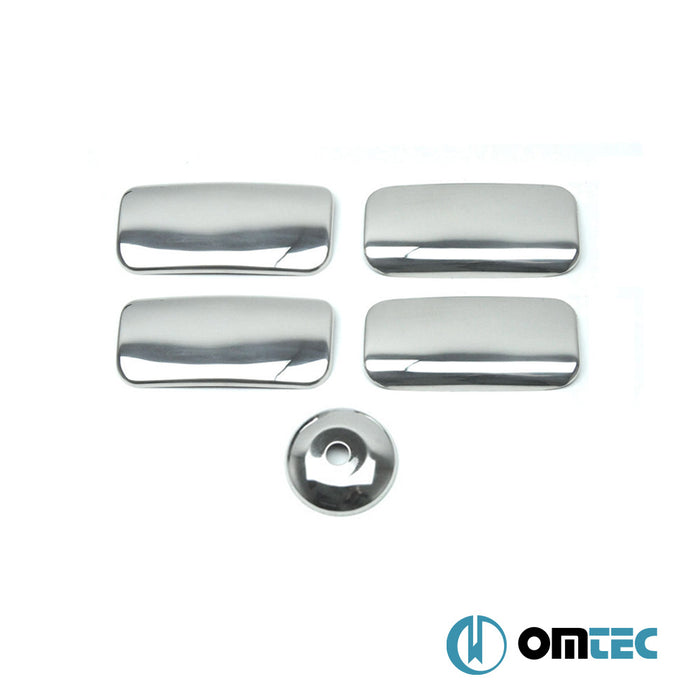 Door Handle Cover 4 Door 5 Pcs. S.Steel (Gloss) - Ford Transit - VAN FA - (2000 - 2014)