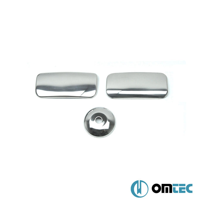 Door Handle Cover 2 Door 3 Pcs. S.Steel (Gloss) - Ford Transit - VAN FA - (2000 - 2014)