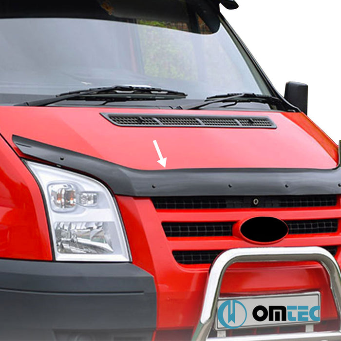 Bonnet Deflector (Black) ABS - Ford Transit - VAN FA FL - (2006 - 2014)