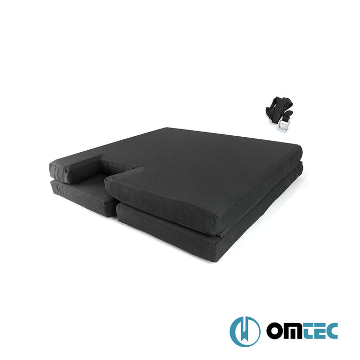 Foldable Front Cab Camper Mattress (Black) 1 Pcs. LHD (6 cm Foam/22 Density/1.8 cm MDF) - Ford Transit - VAN FA FL - (2006 - 2014)