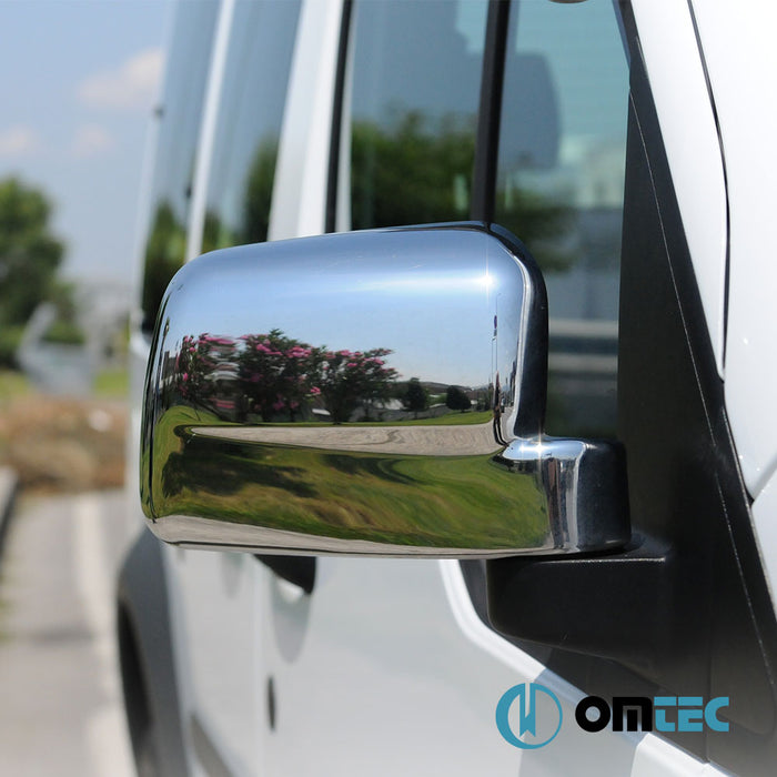 Mirror Cover 2 Pcs. ABS Chrome - Ford Transit Connect - MVN P65 FL - (2009 - 2014)