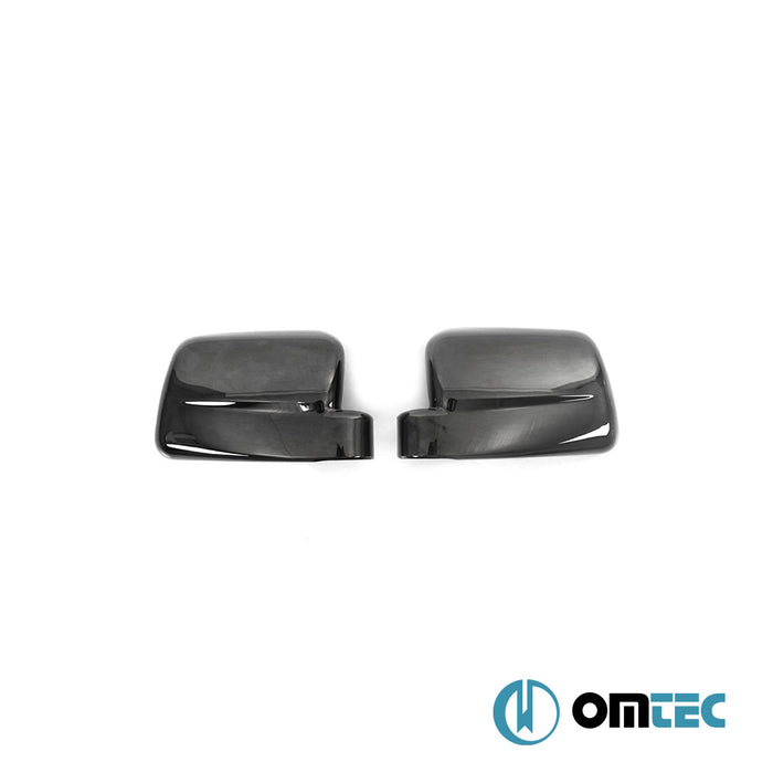 Mirror Cover 2 Pcs. ABS Dark Chrome - Ford Transit Connect - MVN P65 FL - (2009 - 2014)