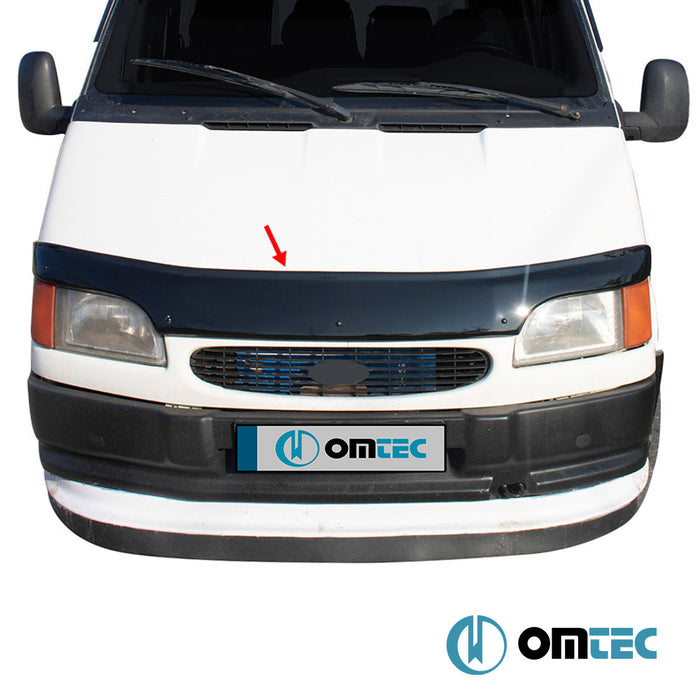 Bonnet Deflector (Black) ABS - Ford Transit - VAN VE6 FL - (1995 - 2000)