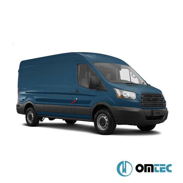 Poignée de porte - Couvre Trou de Serrure chromé en inox - 1 pièces - Ford Tourneo Custom - VAN V362 - (2013 - 2023)