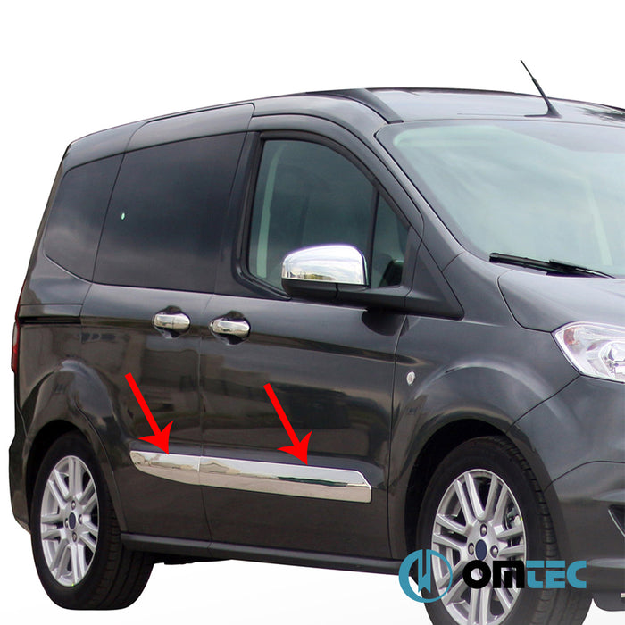 Yan Kapı Çıtası 4 Prç. P.Çelik (Parlak) - Ford Tourneo Courier - MVN I - (2014 - )