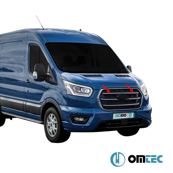 Grille de calandre - Baguette chromée en inox (Brillant) - Ford Transit - VAN MK7 FL - (2020 - )