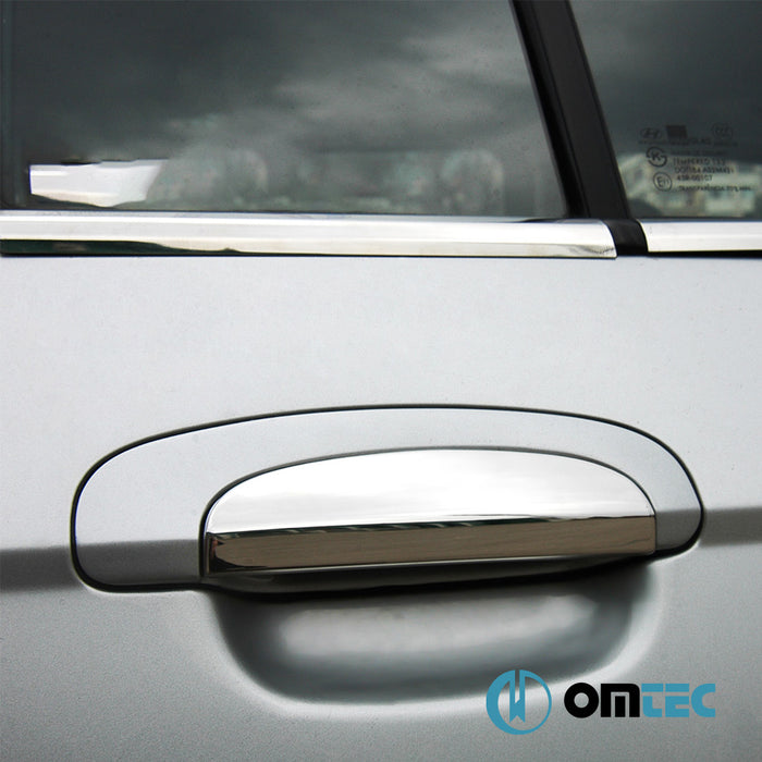 Door Handle Cover 4 Door 4 Pcs. S.Steel (Gloss) - Hyundai Getz - HB 5D TB - (2002 - 2011)