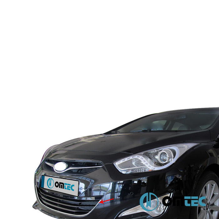 Grille de calandre - Baguettes chromées en forme de U en inox (Brillant) - 1 pièces - Hyundai İ40 - SW I - (2012 - 2019)