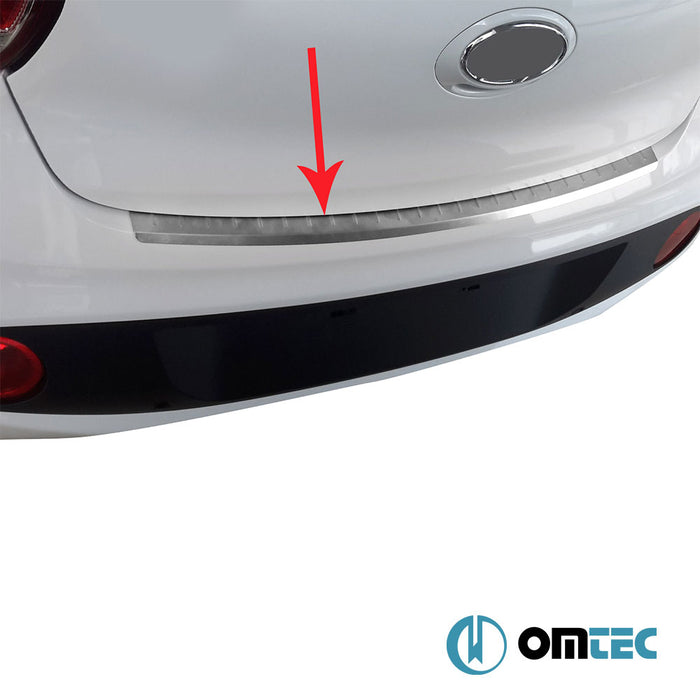 Rear Bumper Sill Cover S.Steel (Gloss) - Hyundai İ10 - HB 5D IA FL - (2016 - 2019)