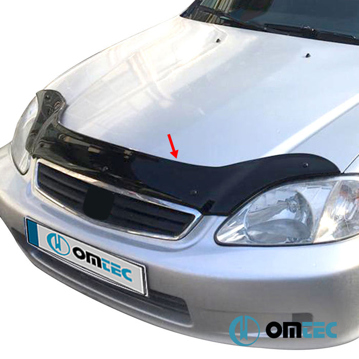 Bonnet Deflector (Black) ABS - Honda Civic - SD VI FL - (1999 - 2002)