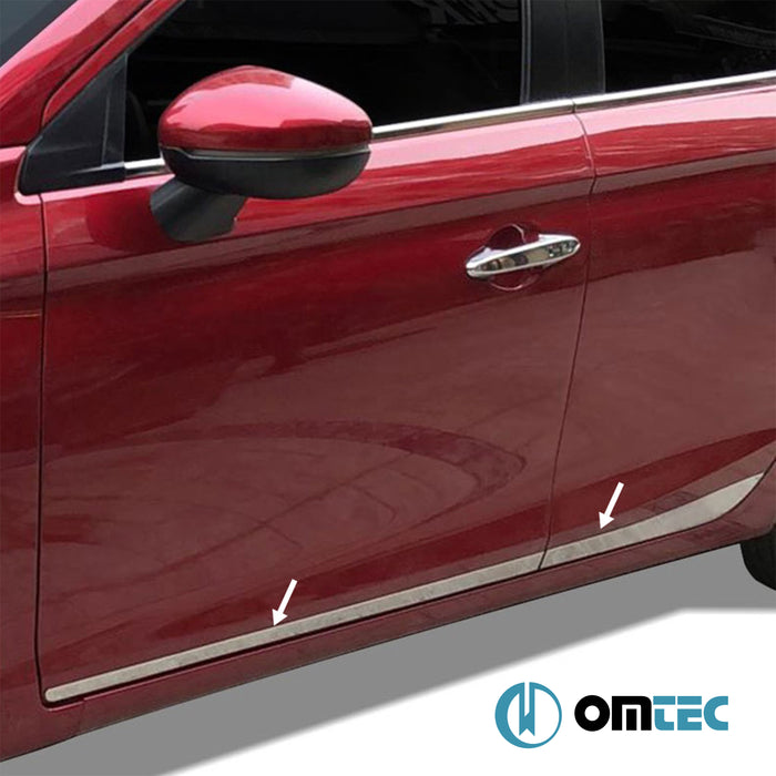 Side Door Streamer 4 Pcs. S.Steel (Gloss) - Honda City - SD GN - (2019 - )