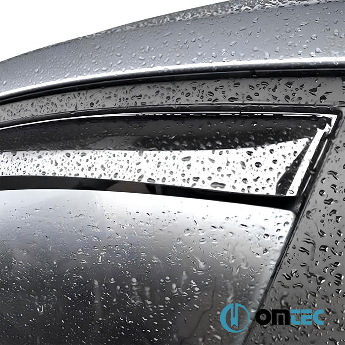 Wind Deflectors (with Chrome) Front-Rear - Isuzu D-Max - PK RT - (2012 - 2019)