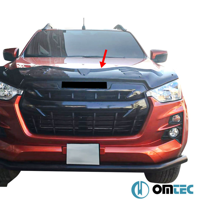 Bonnet Deflector (Black) ABS Bat Model - Isuzu D-Max - PK RG - (2019 - )