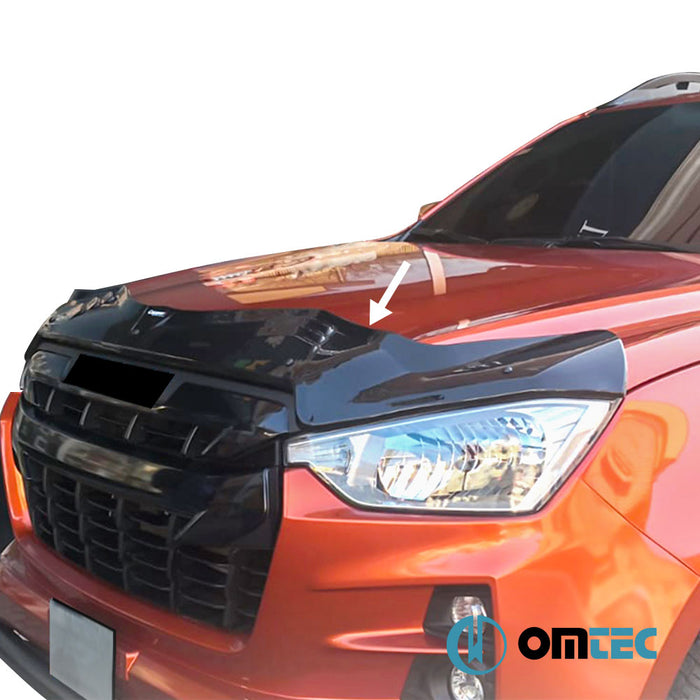 Bonnet Deflector (Black) ABS Bat Model - Isuzu D-Max - PK RG - (2019 - )