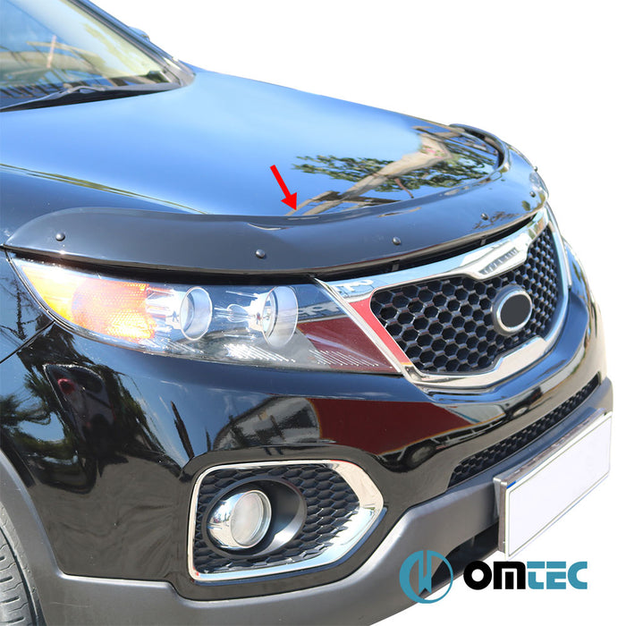 Bonnet Deflector (Black) ABS - Kia Sorento - SUV XM - (2009 - 2014)