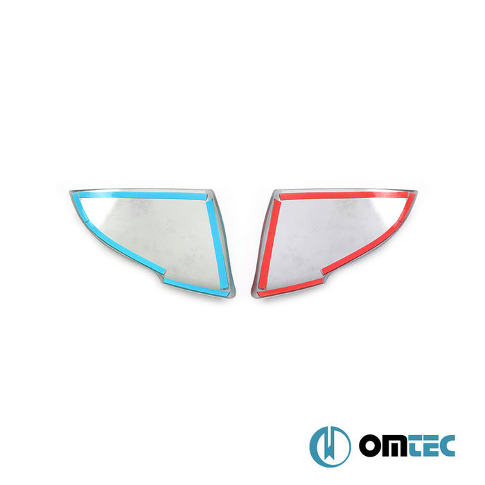 Rétroviseur - Coquilles chromées en inox (Brillant) - 2 pièces - Kia Sportage - SUV SL - (2010 - 2015)