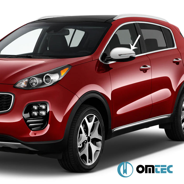 Mirror Cover 2 Pcs. S.Steel (Gloss) - Kia Sportage - SUV QL - (2015 - 2021)