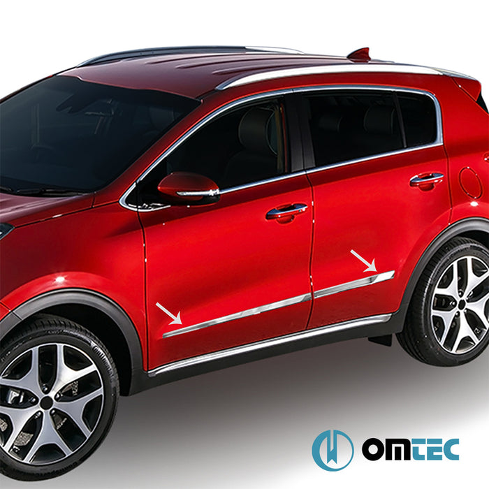 Yan Kapı Çıtası 4 Prç. P.Çelik (Parlak) - Kia Sportage - SUV QL - (2015 - 2021)