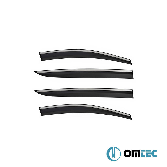 Wind Deflectors (with Chrome) Front-Rear - Kia Sportage - SUV QL - (2015 - 2021)