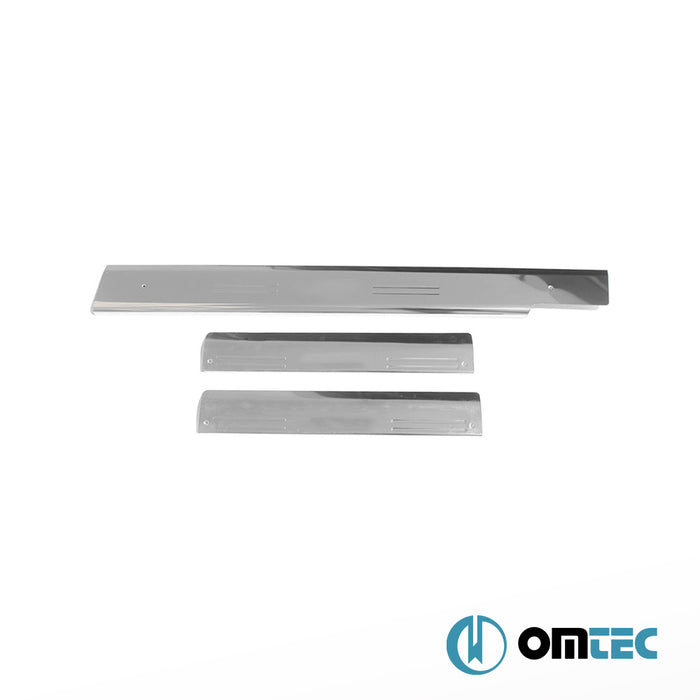 Line Door Sill Cover 3 Pcs. S.Steel (Gloss) - Mercedes-Benz Vito - VAN W638 - (1996 - 2003)