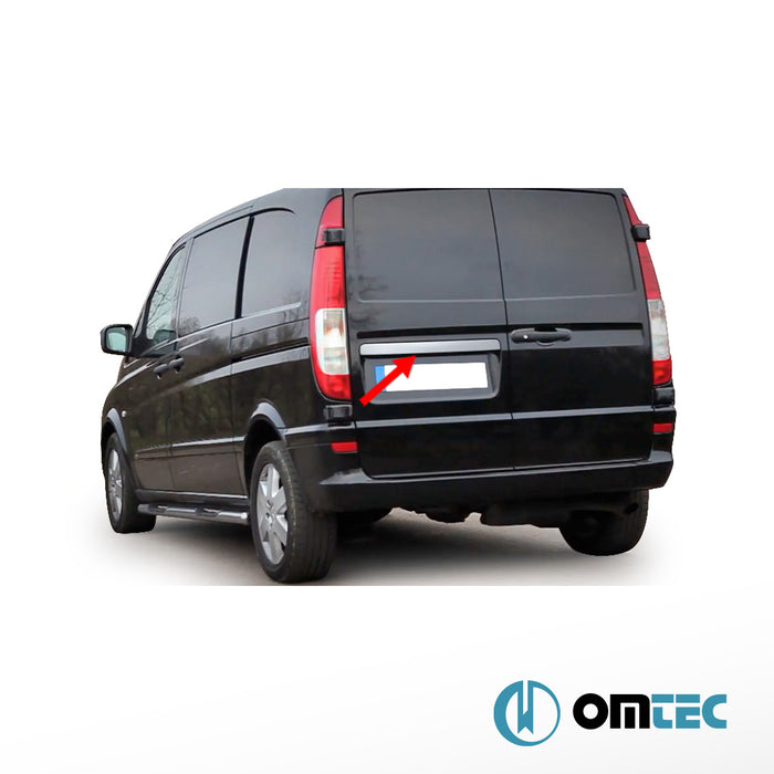 Coffre - Baguette chromée en inox (Brillant) ( Double-porte ) - Mercedes-Benz Vito - VAN W639 - (2003 - 2014)