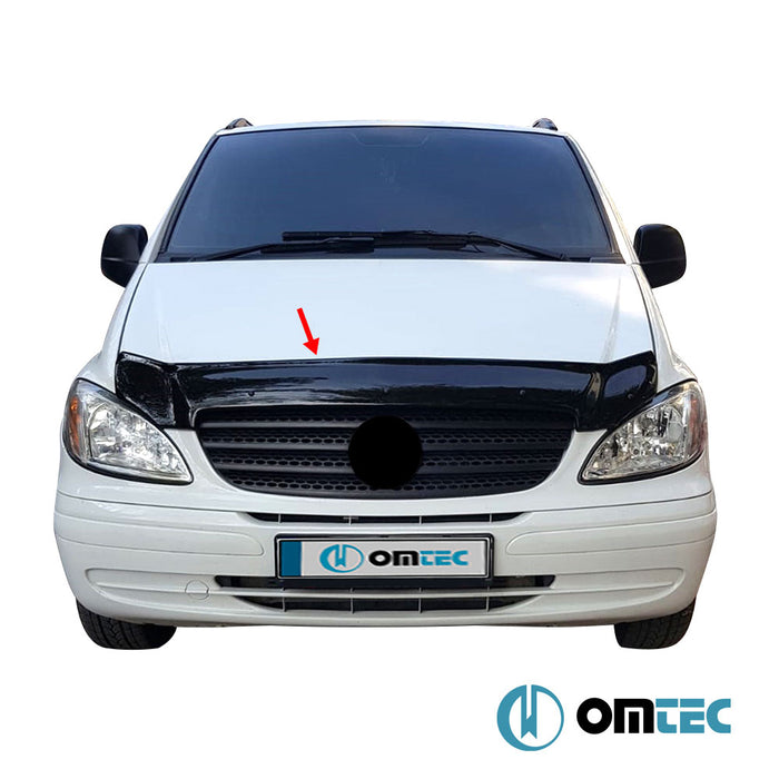 Bonnet Deflector (Black) ABS - Mercedes-Benz Viano - VAN W639 - (2003 - 2014)