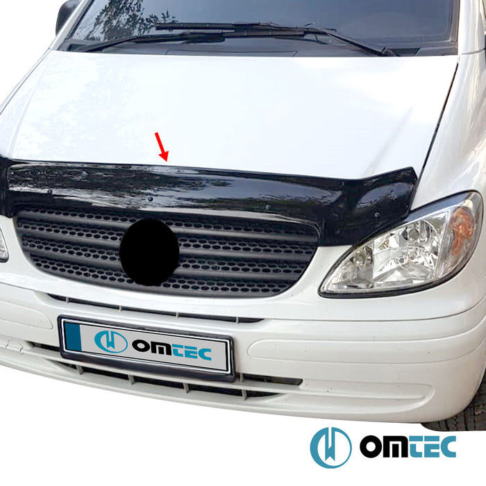 Bonnet Deflector (Black) ABS - Mercedes-Benz Viano - VAN W639 - (2003 - 2014)