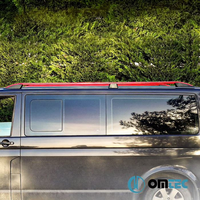 Roof Rails (Elegance) Red 2 Pcs. Alu. (L1) - Mercedes-Benz Vito - VAN W639 - (2003 - 2014)