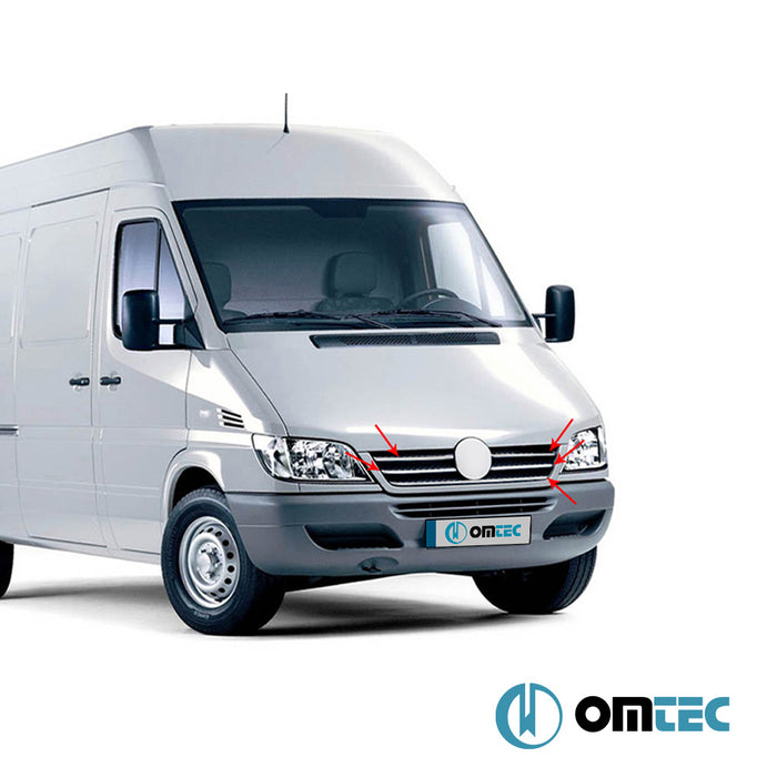 Ön Panjur 5 Prç. P.Çelik (Parlak) - Mercedes-Benz Sprinter - VAN W901 - (1995 - 2006)