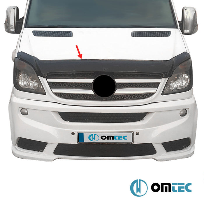 Bonnet Deflector (Black) ABS - Mercedes-Benz Sprinter - VAN W906 PRE-FL - (2006 - 2013)