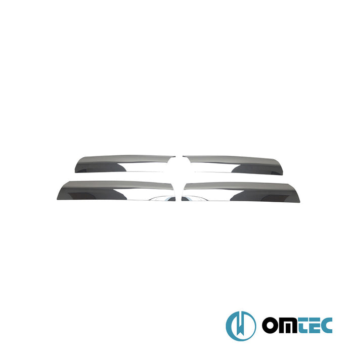 Grille de calandre - Baguettes chromées en inox (Brillant) - 4 pièces (Large) - Mercedes-Benz Vito - VAN W639 FL - (2010 - 2014)