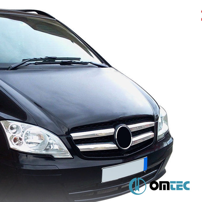 Grille de calandre - Baguette chromée en inox (Brillant) - Mercedes-Benz Vito - VAN W639 FL - (2010 - 2014)