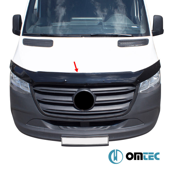 Bonnet Deflector (Black) ABS - Mercedes-Benz Sprinter - VAN W907 - (2018 - )