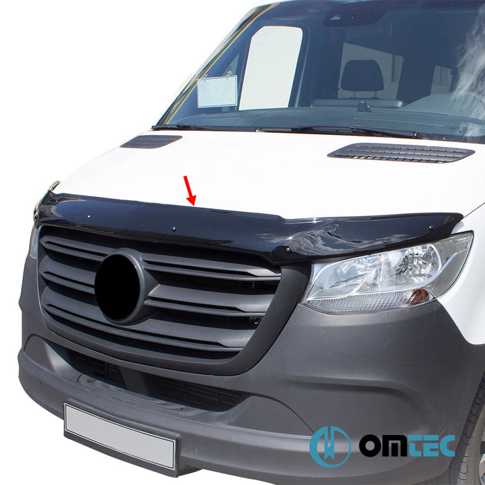 Kaput Rüzgarlığı (Siyah) ABS - Mercedes-Benz Sprinter - VAN W907 - (2018 - )