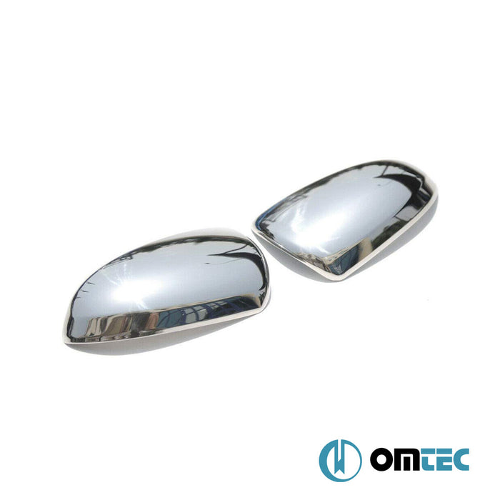 Rétroviseur - Coquilles chromées en inox (Brillant) - 2 pièces - Mercedes-Benz Smart Fortwo - HB 3D W451 - (2007 - 2014)