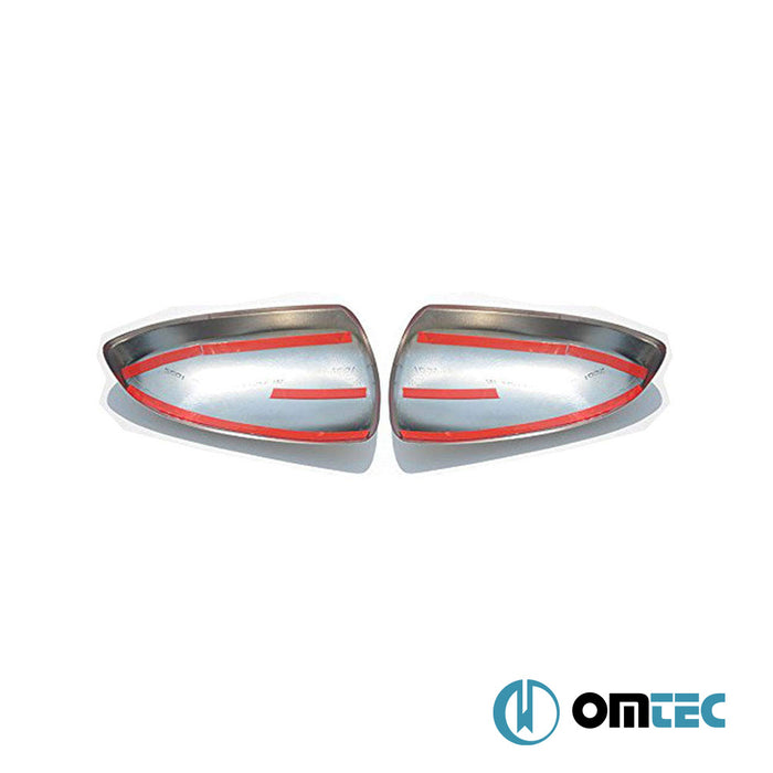 Rétroviseur - Coquilles chromées en inox (Brillant) - 2 pièces - Mercedes-Benz Smart Fortwo - HB 3D W451 - (2007 - 2014)