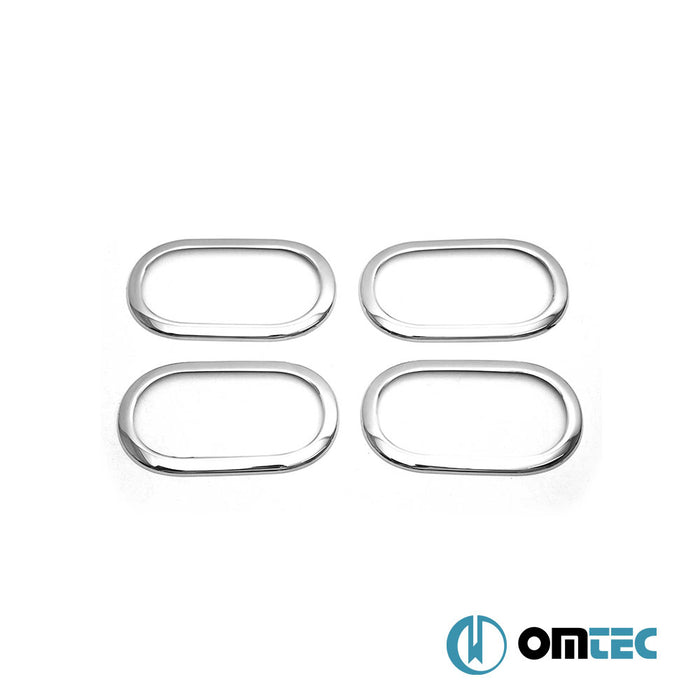 Inner Door Handle Frames 4 Pcs. S.Steel (Gloss) - Renault Megane - SD II - (2002 - 2009)