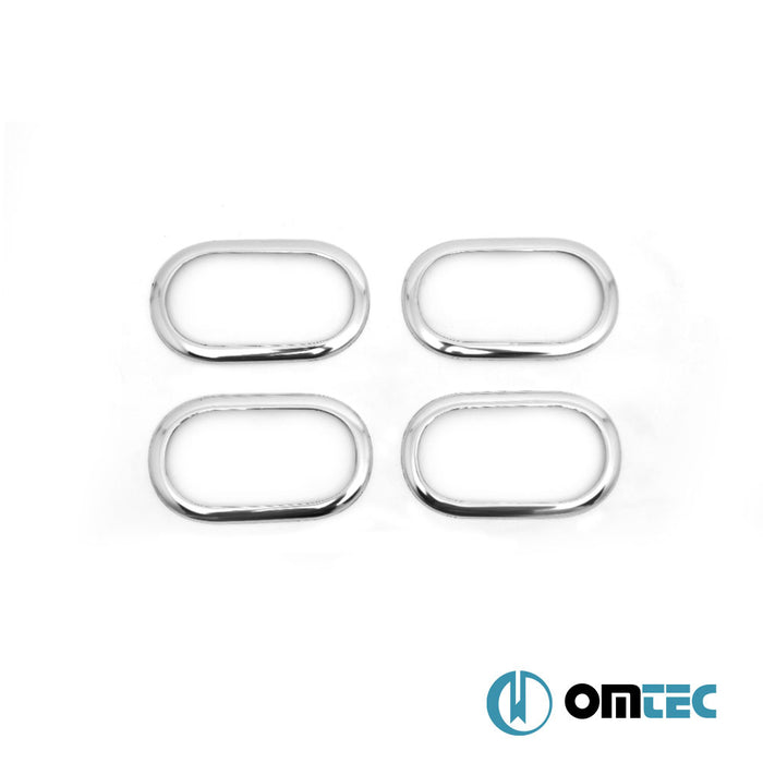 Inner Door Handle Frames 4 Pcs. S.Steel (Matt) - Renault Megane - SD II - (2002 - 2009)